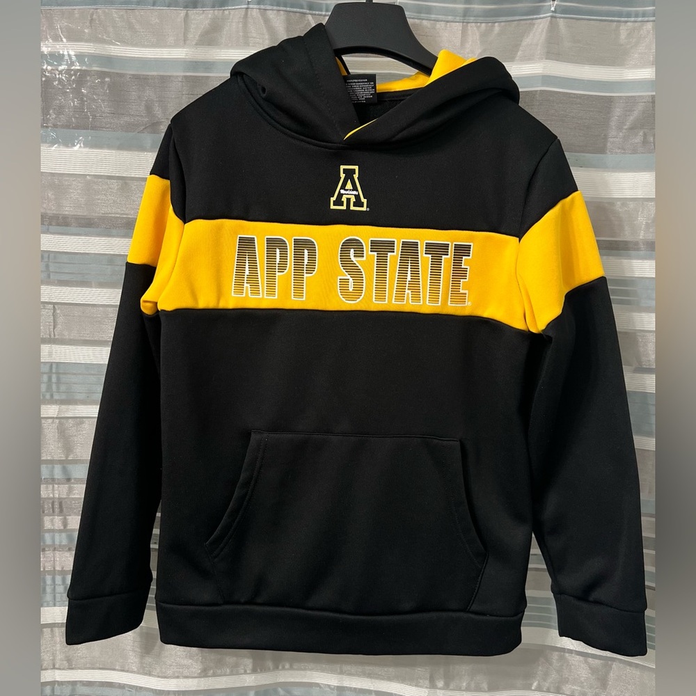 Youth Appalachian State Mountaineers Black Pullover Hoodie